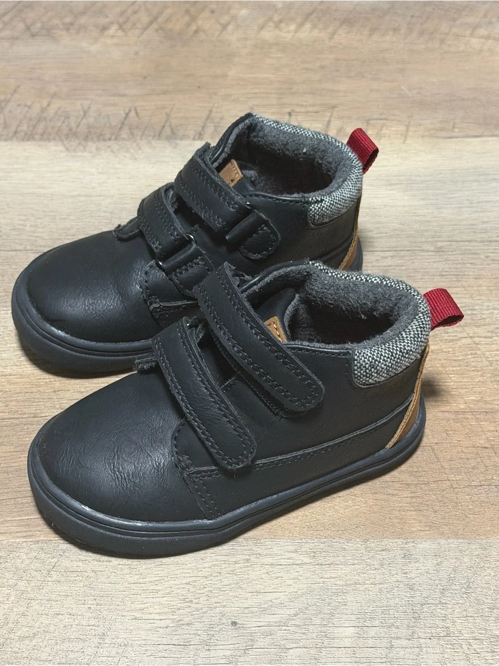 Cat & Jack Toddler Boys Black Velcro Shoes | Size 6